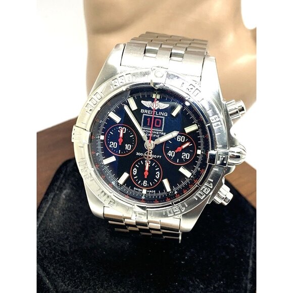 Breitling Men's Watch A44359 Blackbird Swiss Automatic Chronograph Black Dial - Picture 1 of 14
